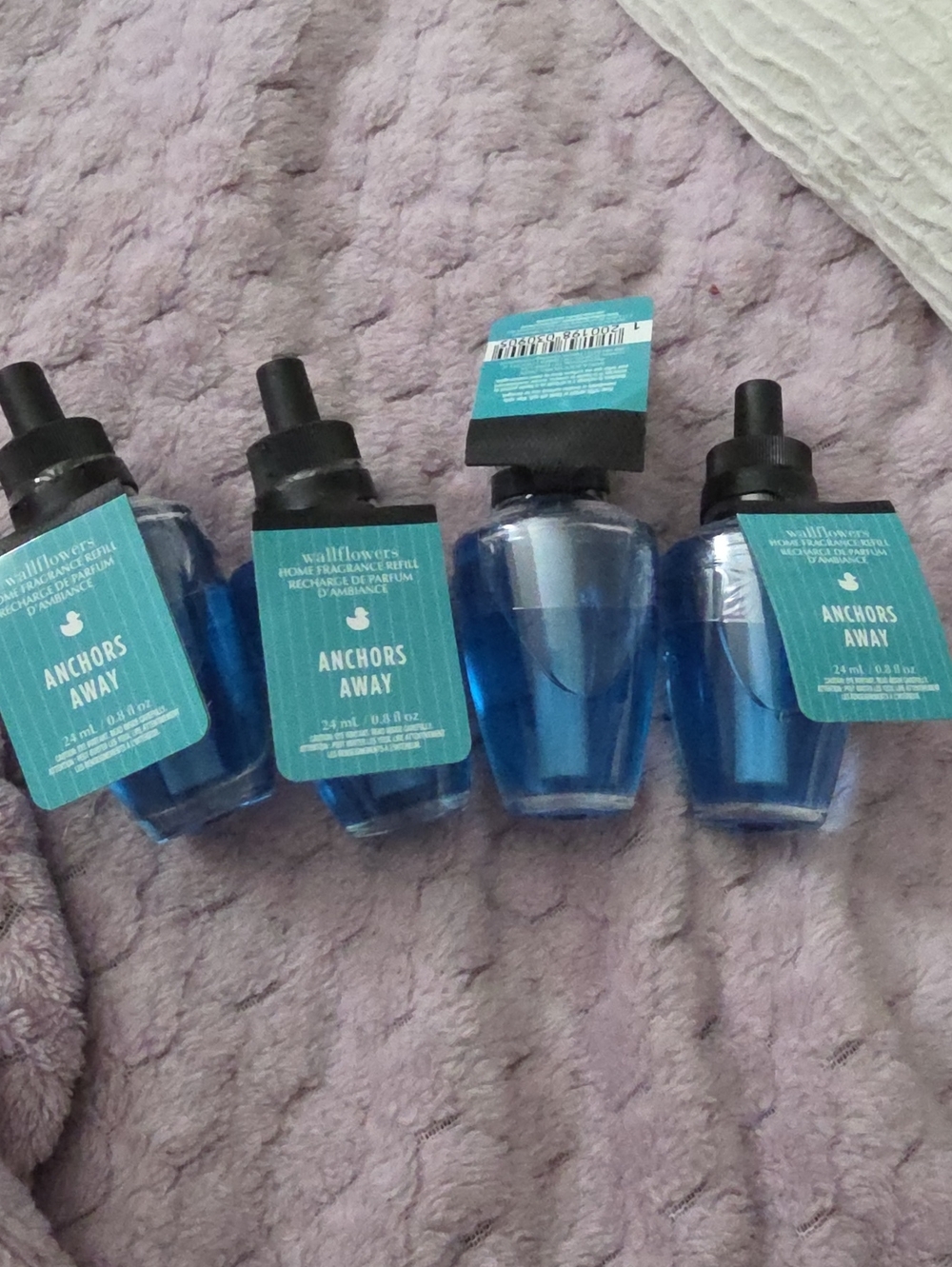 Bath & Body Works Anchors Away Blue Wallflower Plug-In Refills, Set of 4